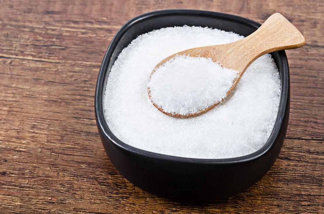 Monosodium glutamate is the crystalized form of glutamate, a substance found in many foods.