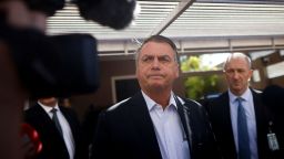 Former Brazilian President Jair Bolsonaro leaves his home following a search operation, in Brasilia, Brazil May 3, 2023. REUTERS/Adriano Machado