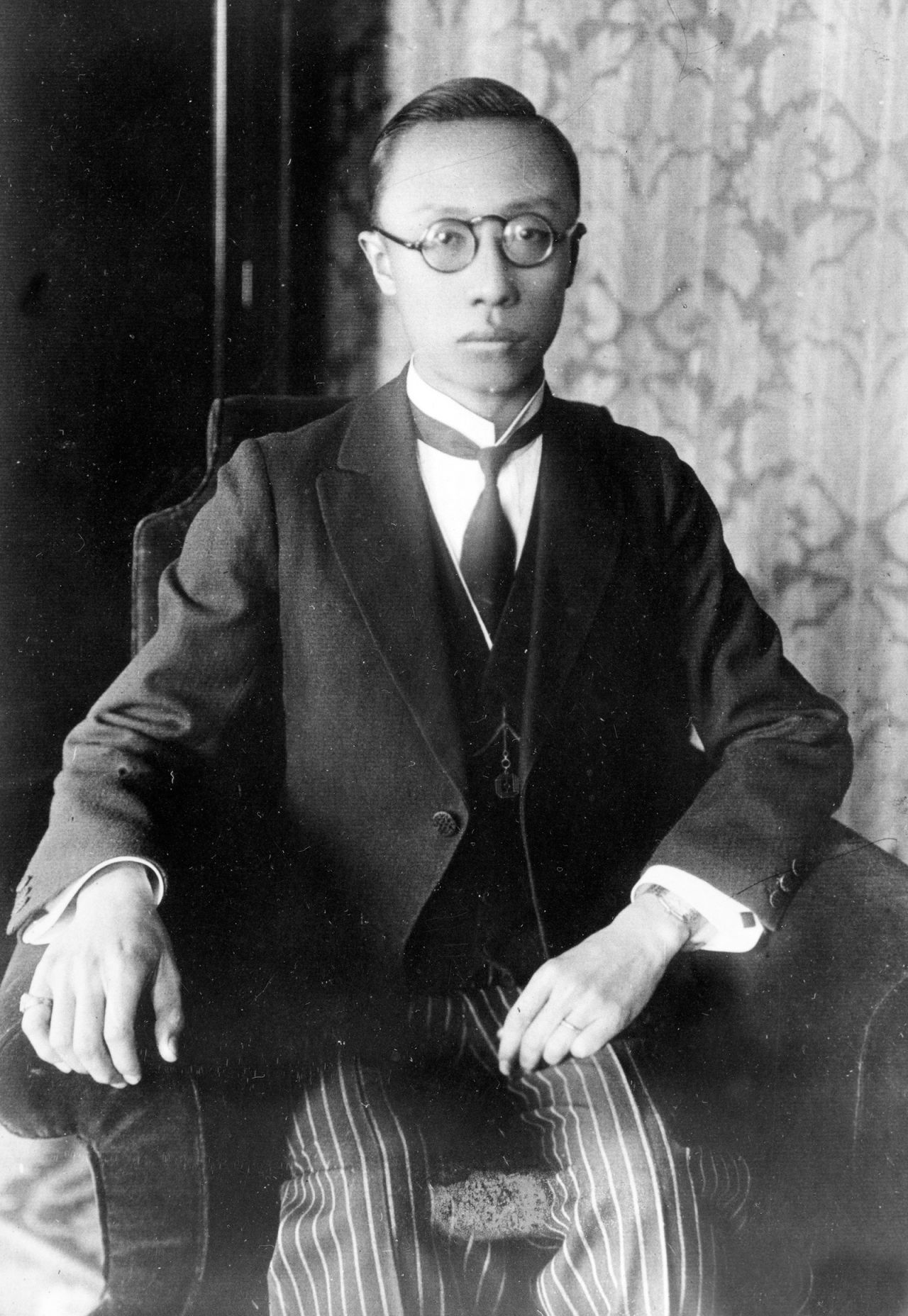 Puyi pictured in the city of Changchun on March 22, 1932, following his inauguration as chief executive of the newly created, Japanese-controlled state of Manchukuo.