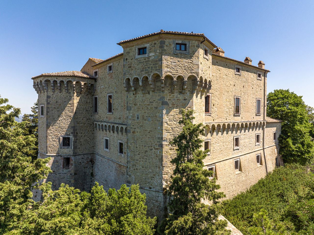 <strong>Italian castle: </strong>South African couple Max and Joy Ulfane came across Castello di Fighine, a rundown fortress in Tuscany, nearly 30 years ago and quickly fell in love with it. 