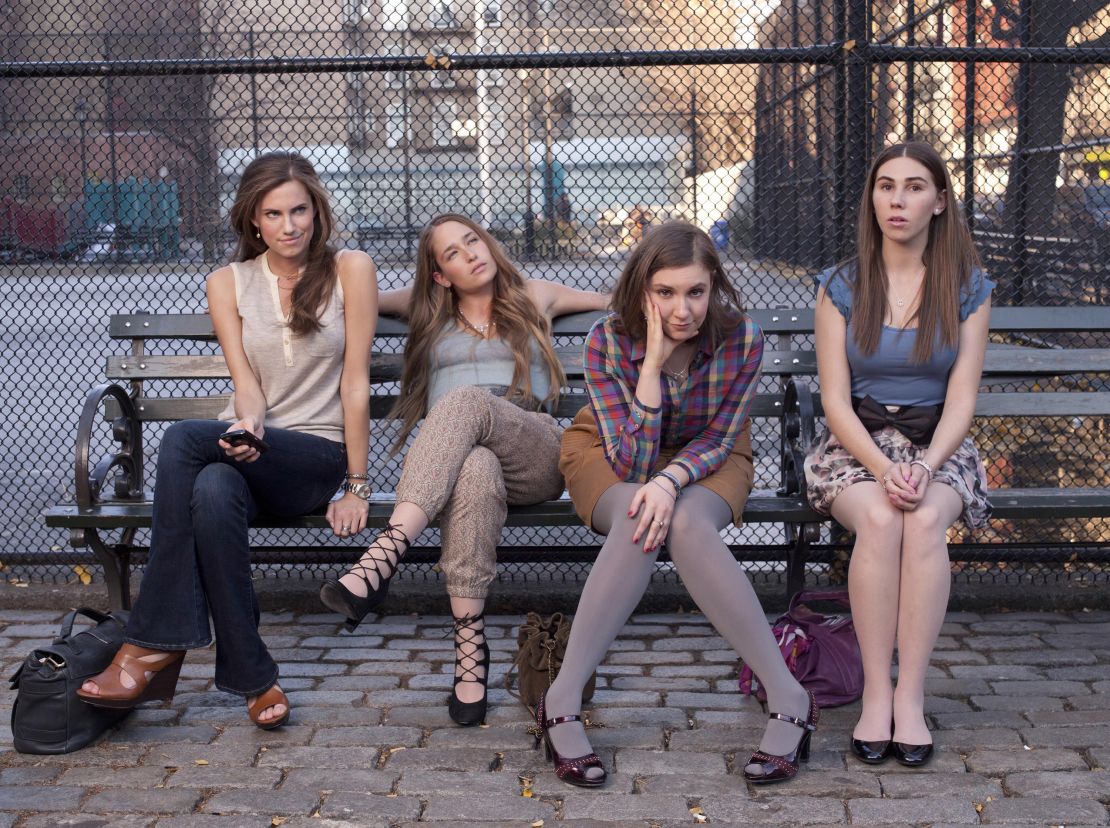 (from left) Alison Williams, Jemima Kirke, Lena Dunham and Zosia Mamet in 'Girls.'