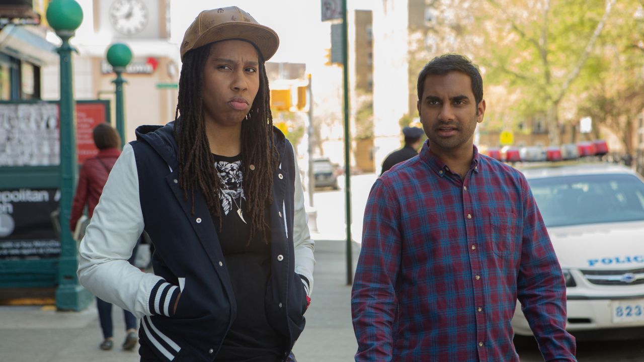 (From left) Lena Waithe and Aziz Ansari in 'Master of None.'