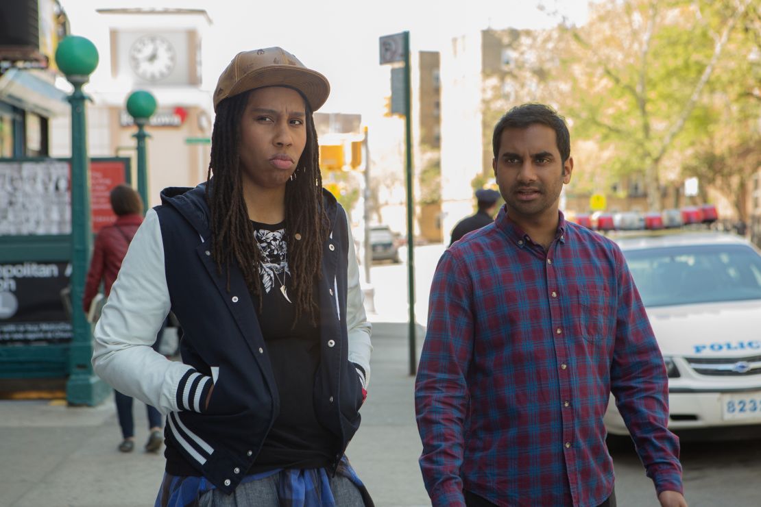 (From left) Lena Waithe and Aziz Ansari in 'Master of None.'