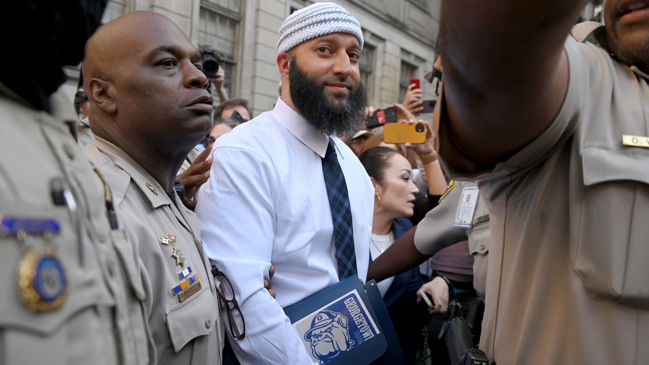 Adnan Syed leaves the courthouse in Baltimore after being released from prison Monday, September 19, 2022.
