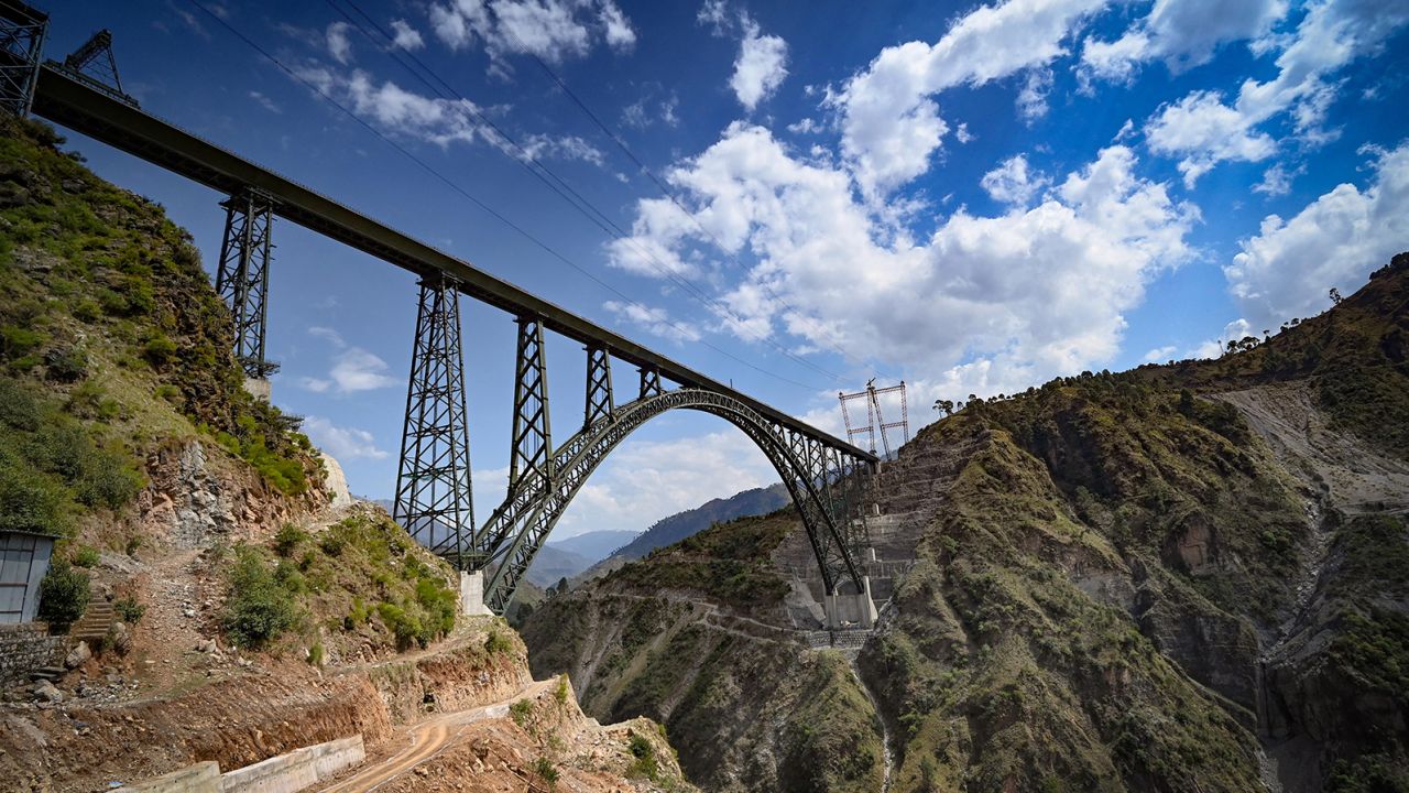 India is pouring money into infrastructure projects, including the world's highest rail arch.