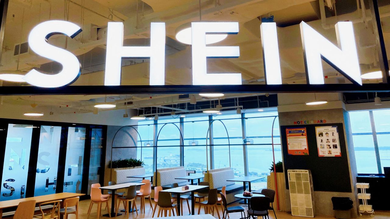 Shein's office in the central business district of Singapore, seen in October 2022. The fast fashion giant recently moved its headquarters to the city-state.