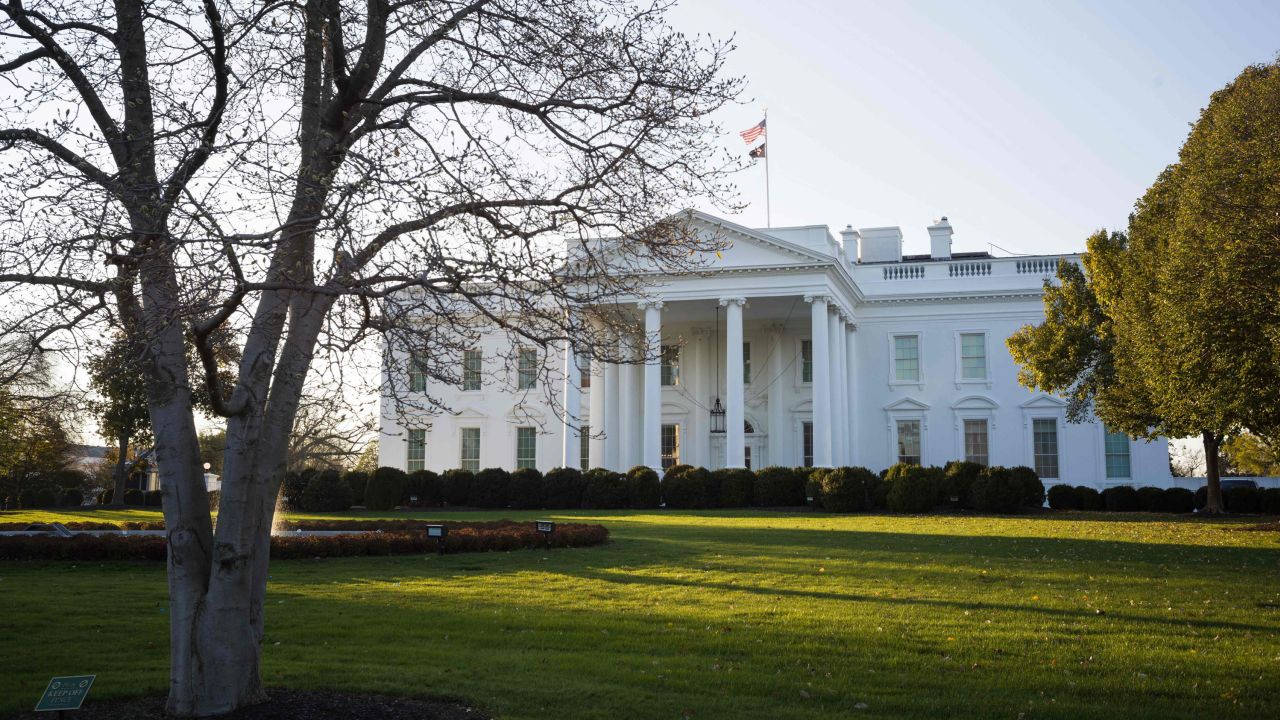 The North Lawn of the White House in Washington, DC, on November 18, 2022.