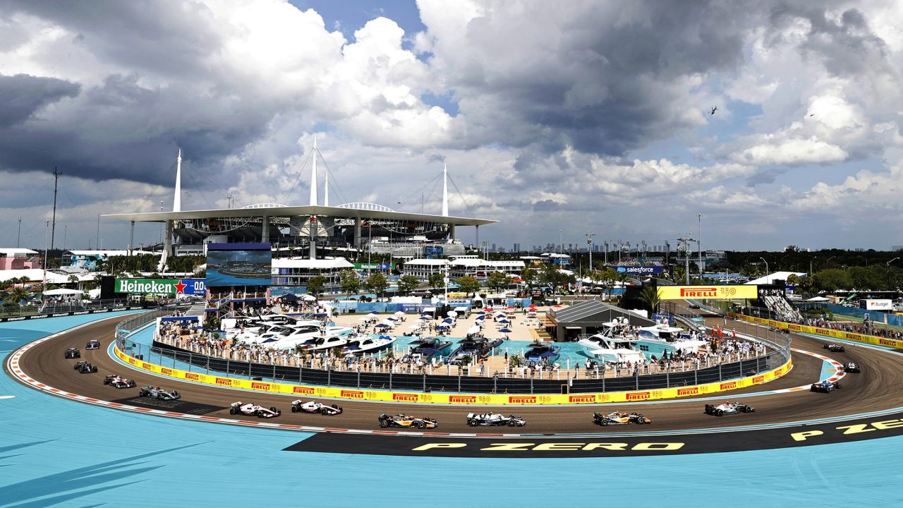 The Hard Rock Stadium complex will host the Miami Grand Prix this weekend.