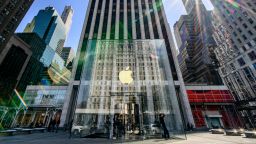 NEW YORK, NEW YORK - MARCH 21: A view of the 5th Ave. flagship Apple store on March 21, 2023 in New York City.