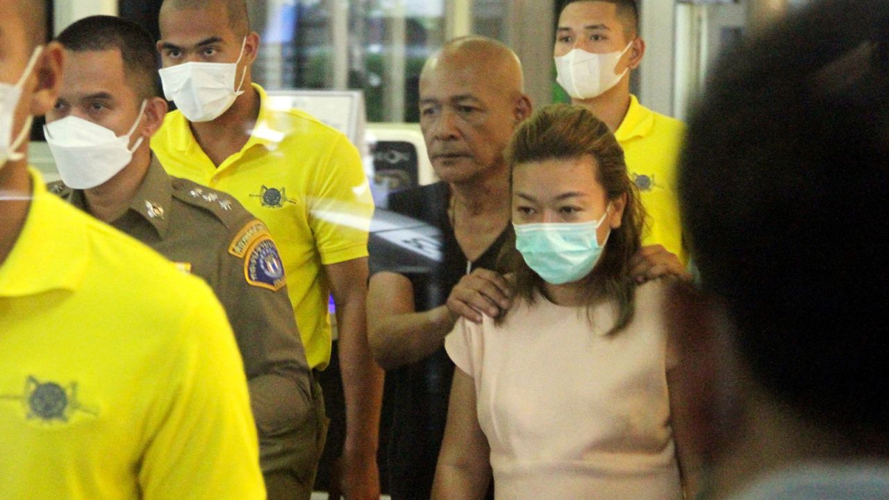 Sararat Rangsiwuthaporn appeared in Bangkok's criminal court after her arrest Tuesday, where she was taken into police custody. 