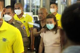 Sararat Rangsiwuthaporn appeared in Bangkok's criminal court after her arrest Tuesday, where she was taken into police custody. 