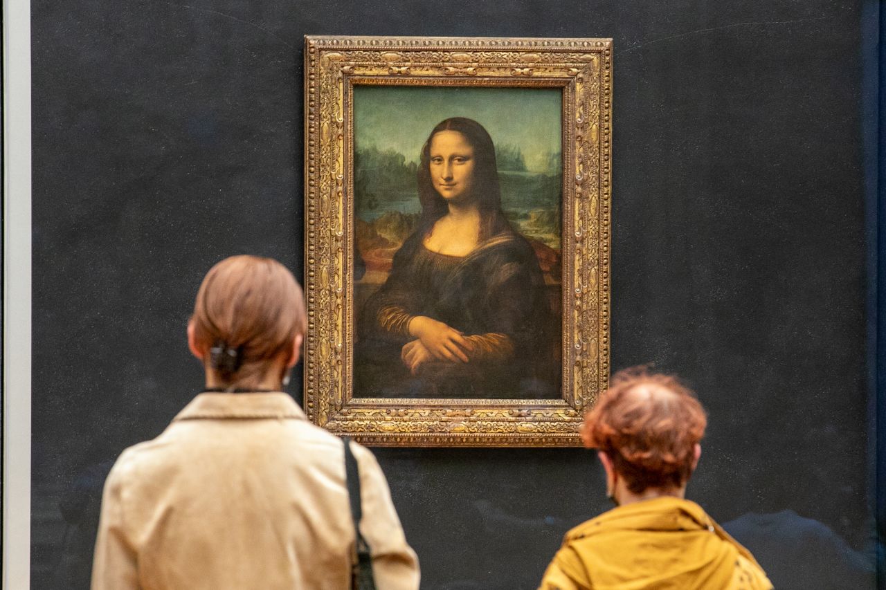 The "Mona Lisa" by Leonardo Da Vinci on display at the Louvre in Paris.