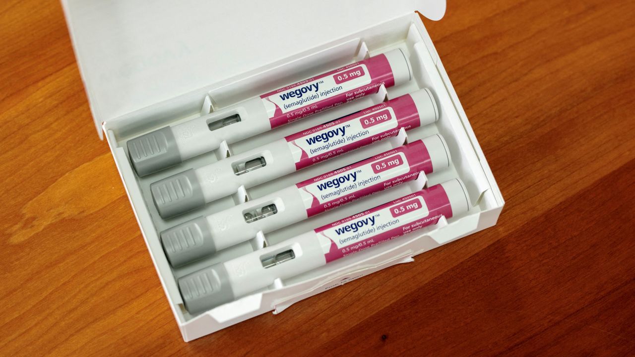 A selection of injector pens for the Wegovy weight loss drug are shown in this photo illustration in Chicago, Illinois, U.S., March 31, 2023.