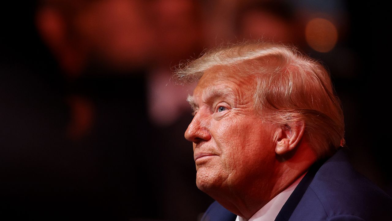 MIAMI, FLORIDA - APRIL 08: Former U.S. President Donald Trump attends UFC 287 at Kaseya Center on April 08, 2023 in Miami, Florida. (Photo by Carmen Mandato/Getty Images)