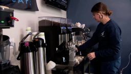 Sarah Laman opened Last Mile Coffee in Grand Rapids, Michigan.