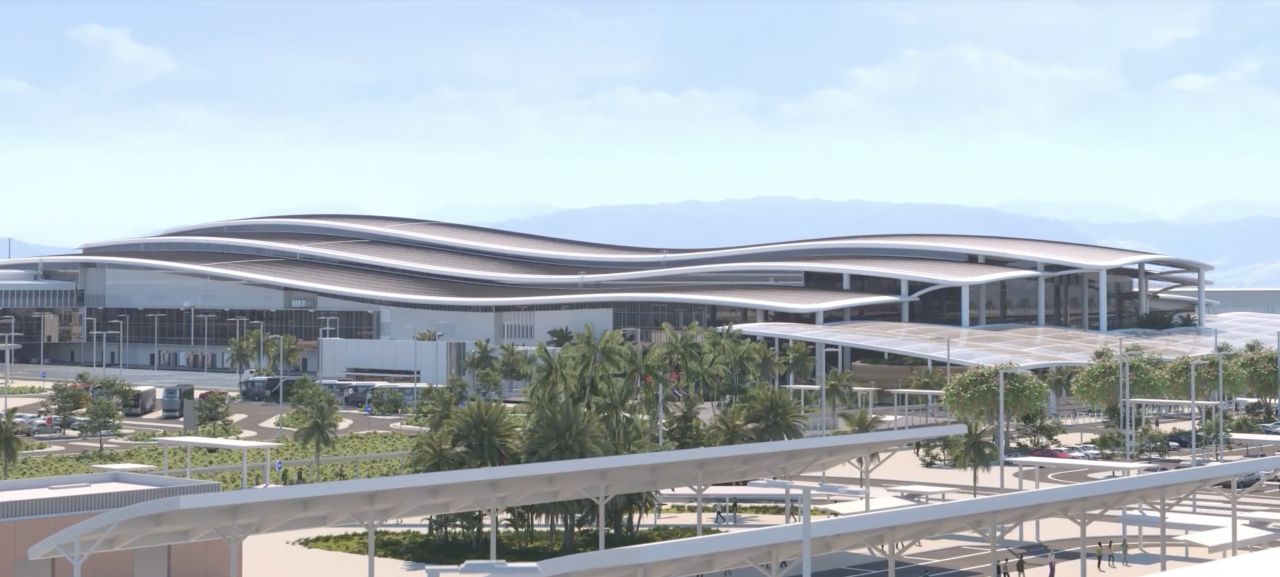 Construction of the airport, shown in this rendering, is set to be completed in 2026.
