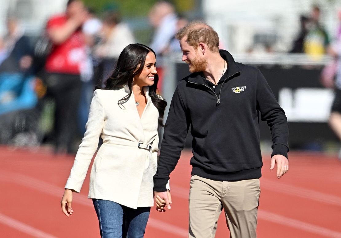 Prince Harry (right) and Meghan (left) are among those members of the royal family rated most favorably by young people.