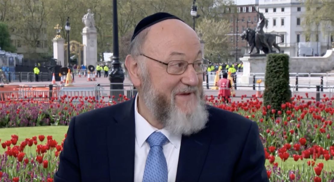 The Chief Rabbi spoke to CNN's Bianca Nobilo outside Buckingham Palace.