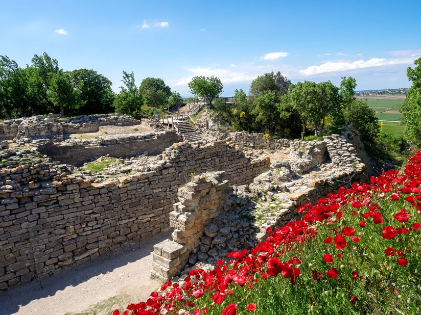 <strong>In their footsteps: </strong>Today visitors can walk the streets of ancient "Troy."