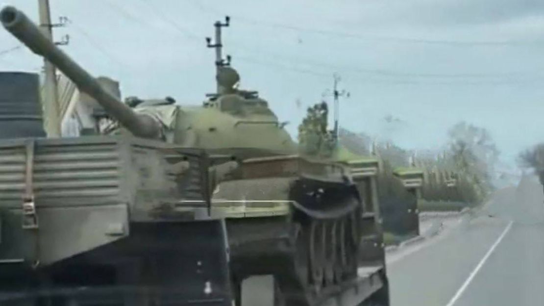A photo from social media shows a T-55 tank in Ukraine's Zaporizhzhia region.