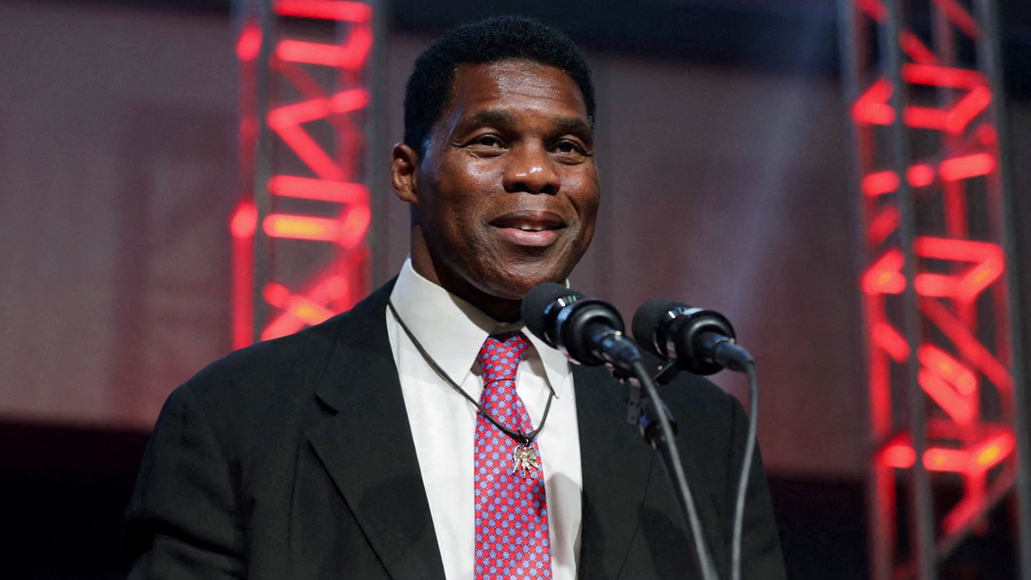 Georgia Republican Herschel Walker gives a concession speech during his election night party in Atlanta on December 6, 2022. 