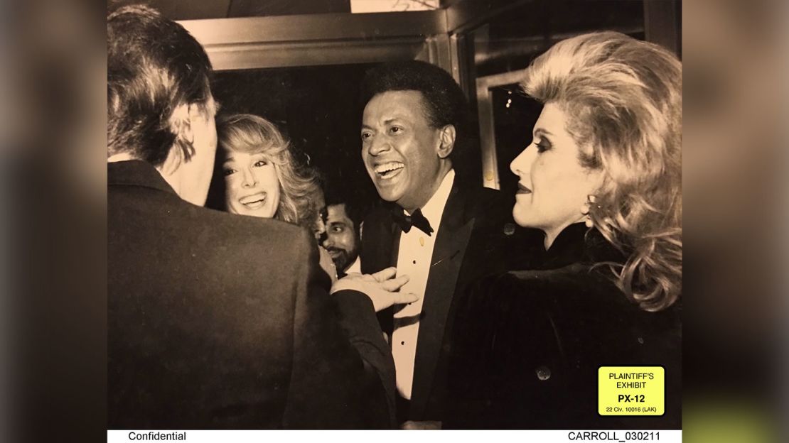 The former president mistook Carroll for his ex-wife Marla Maples in a photo. Transcripts show that during his October 2022 deposition, Trump was shown a black and white photo where he is interacting with several people, including with his then-wife Ivana Trump, Carroll and her then-husband. 