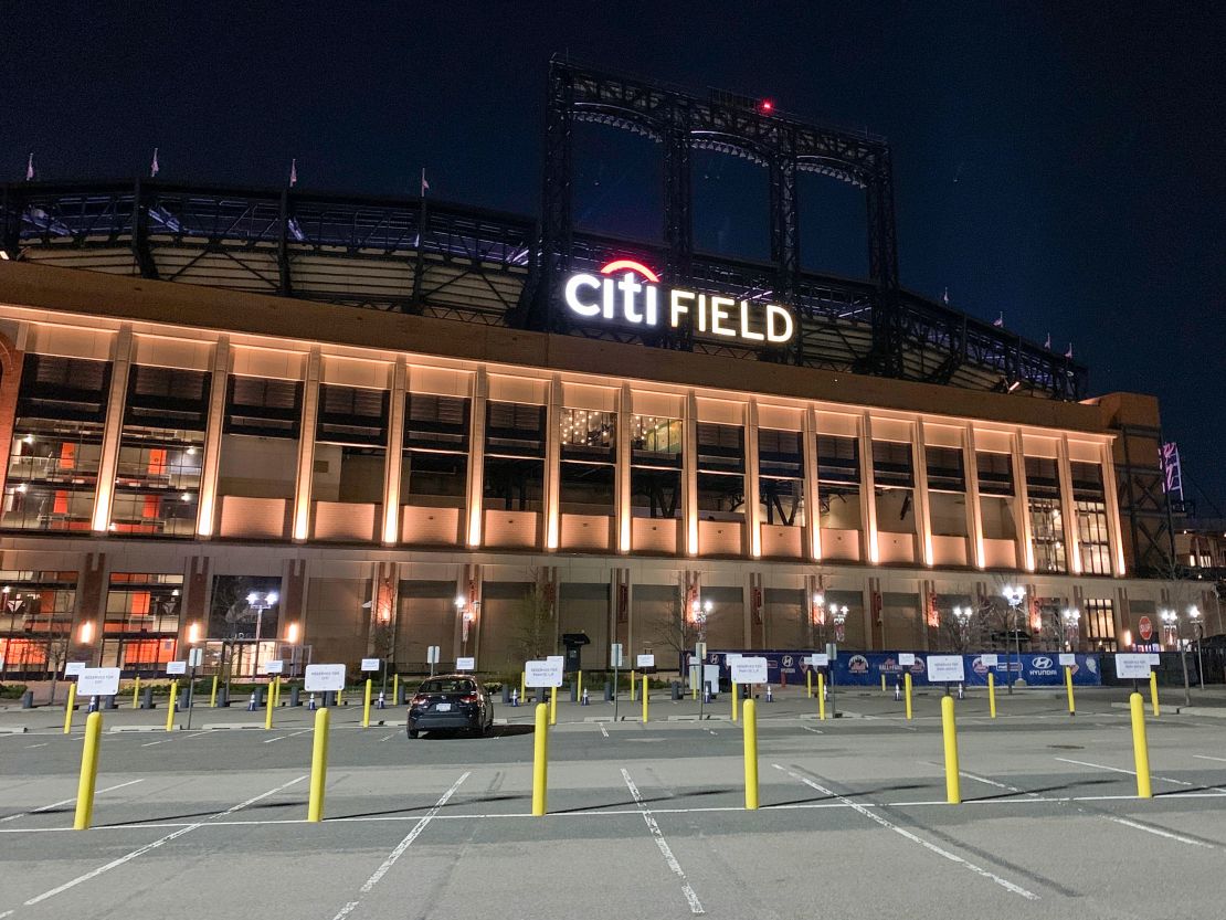 Parking lots at the Mets baseball stadium at Citi Field is one of the places being considered to house migrants ahead of an expected surge.