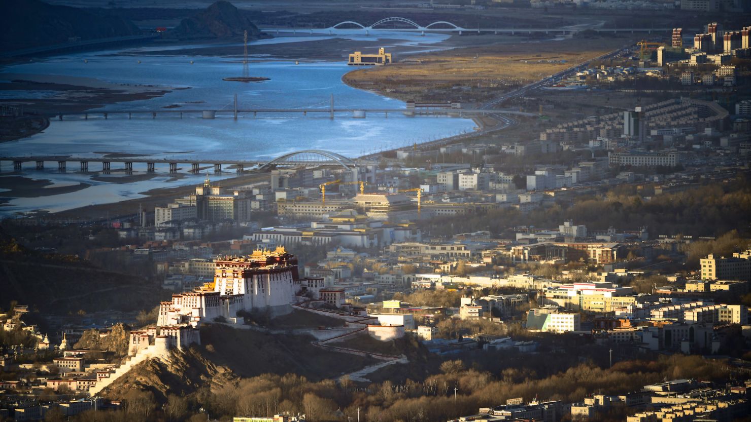 A view of Lhasa in Tibet.