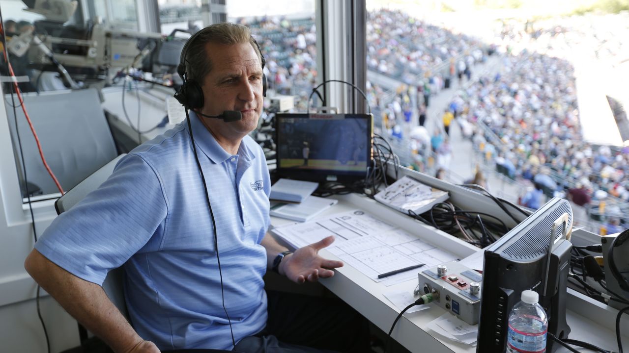 Broadcaster Glen Kuiper, seen here in March 2015, was in his 20th season as the Athletics' lead voice, according to the team.