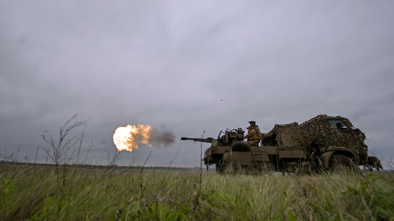ZAPORIZHZHIA REGION, UKRAINE - APRIL 28, 2023 - The military personnel of a Territorial Defence Forces brigade polishes offensive actions, Zaporizhzhia Region, southeastern Ukraine.