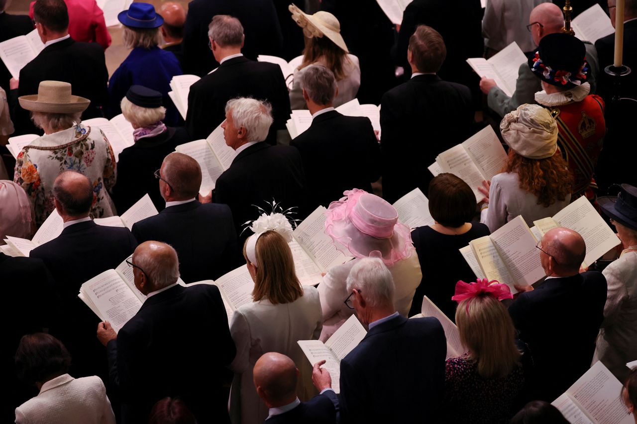 Guests attend the ceremony at Westminster Abbey. The crowd included members of the royal family as well as world leaders and celebrities.