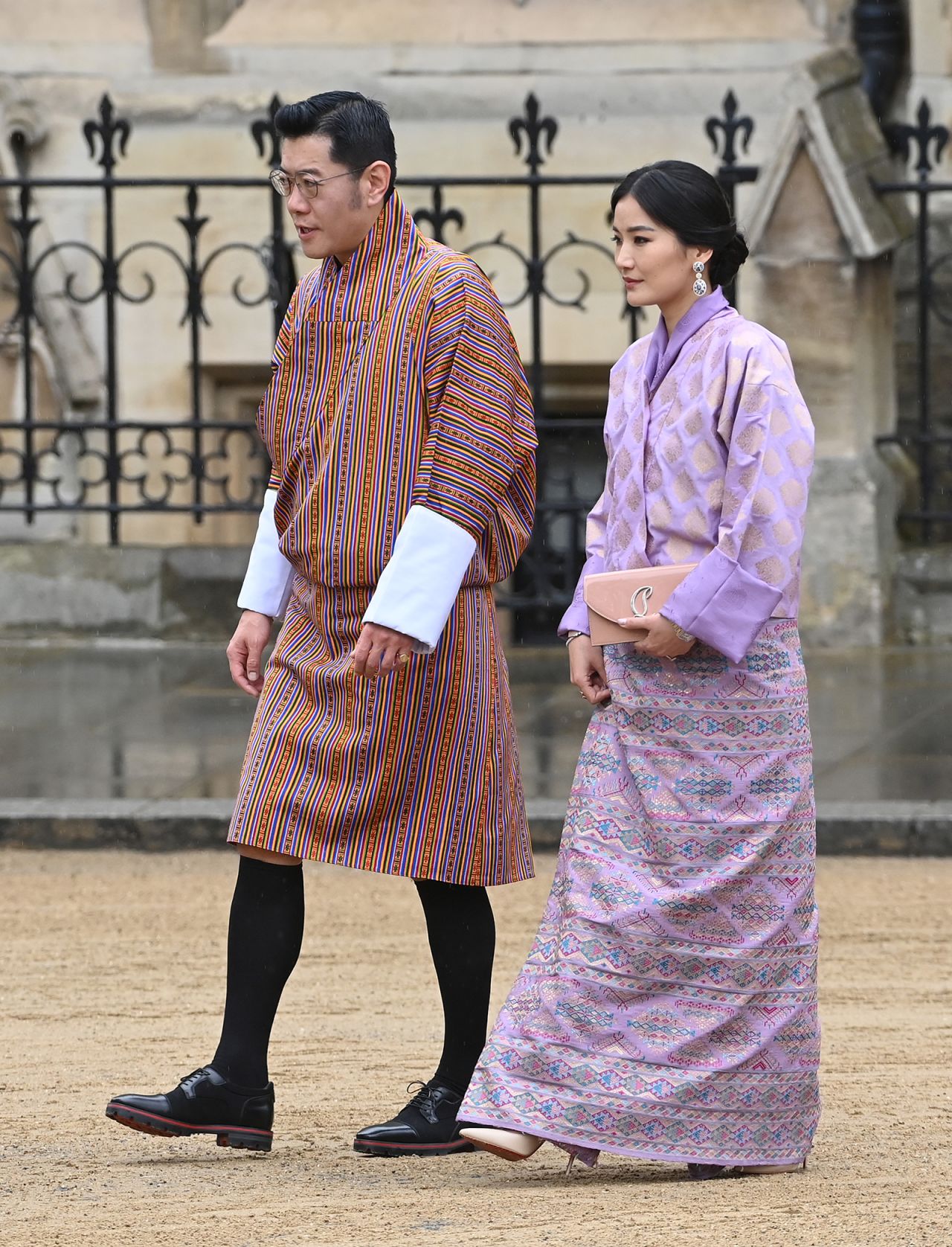King Jigme Khesar Namgyel Wangchuck of Bhutan and Queen Jetsun Pema of Bhutan were also in traditional dress.