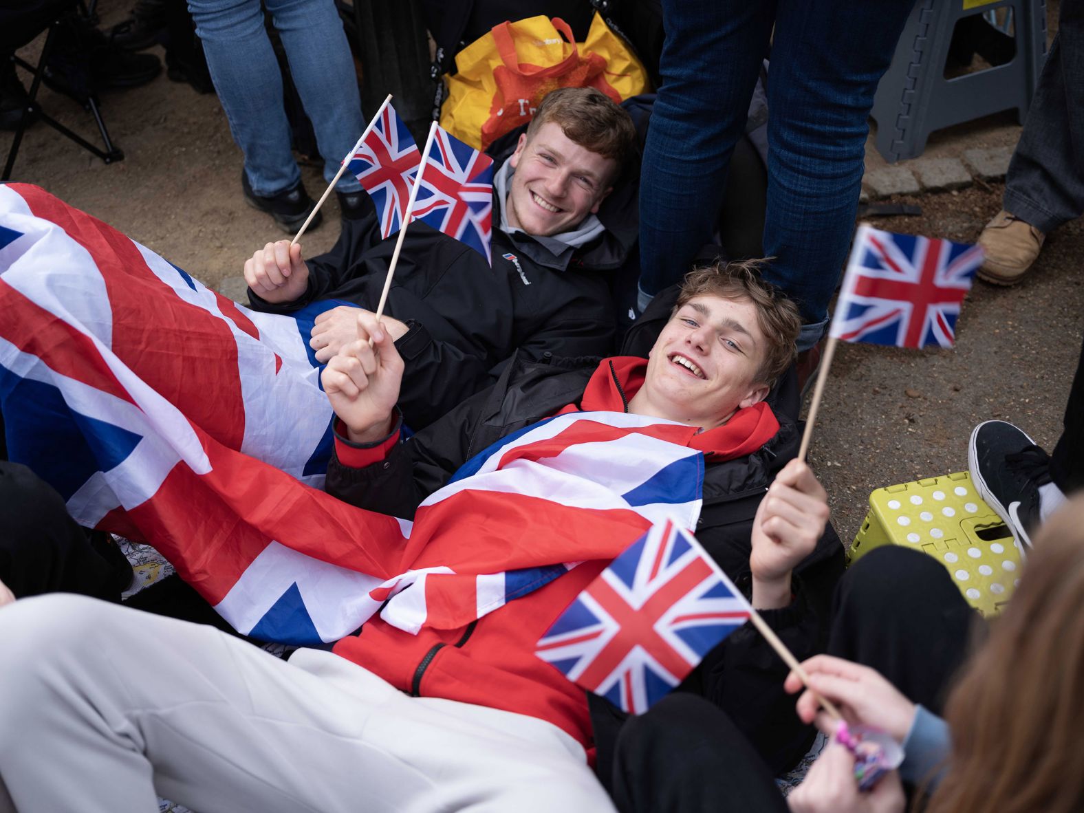 Brothers Cody and Nyle are from Kent in southeast England. "It feels really good to be here. It's a nice vibe," Cody said. "It's nice to have a king, but loving the Queen, too."