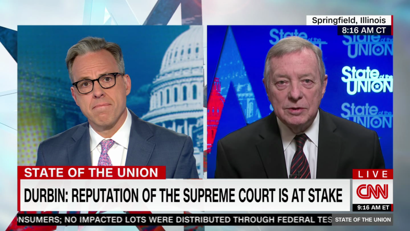 ‘Everything is on the table’: Durbin vows action amid Supreme Court scrutiny | CNN Politics