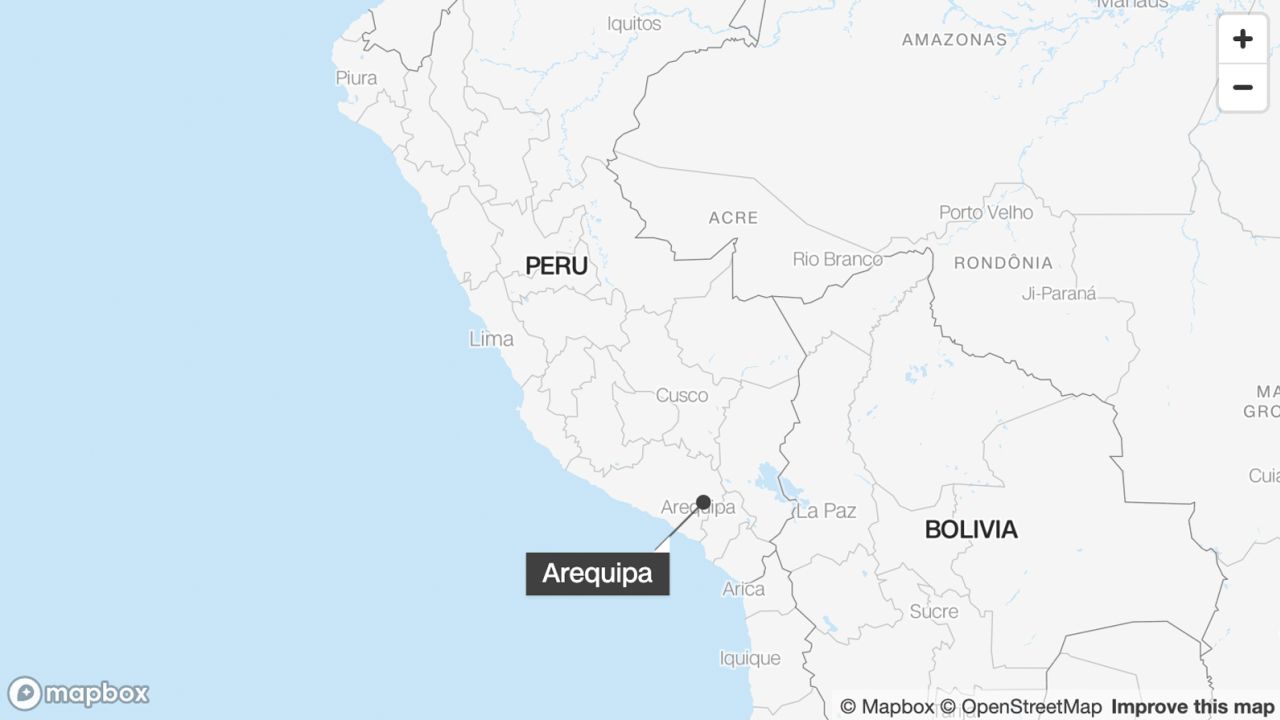The fire broke out at a mine in Peru's Arequipa region. 