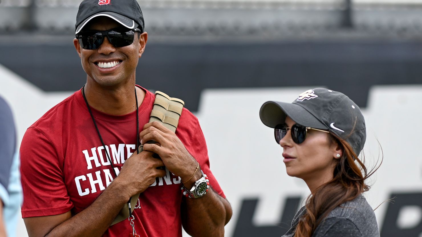 Tiger Woods and Erica Herman together in Orlando, Florida, on September 14, 2019.