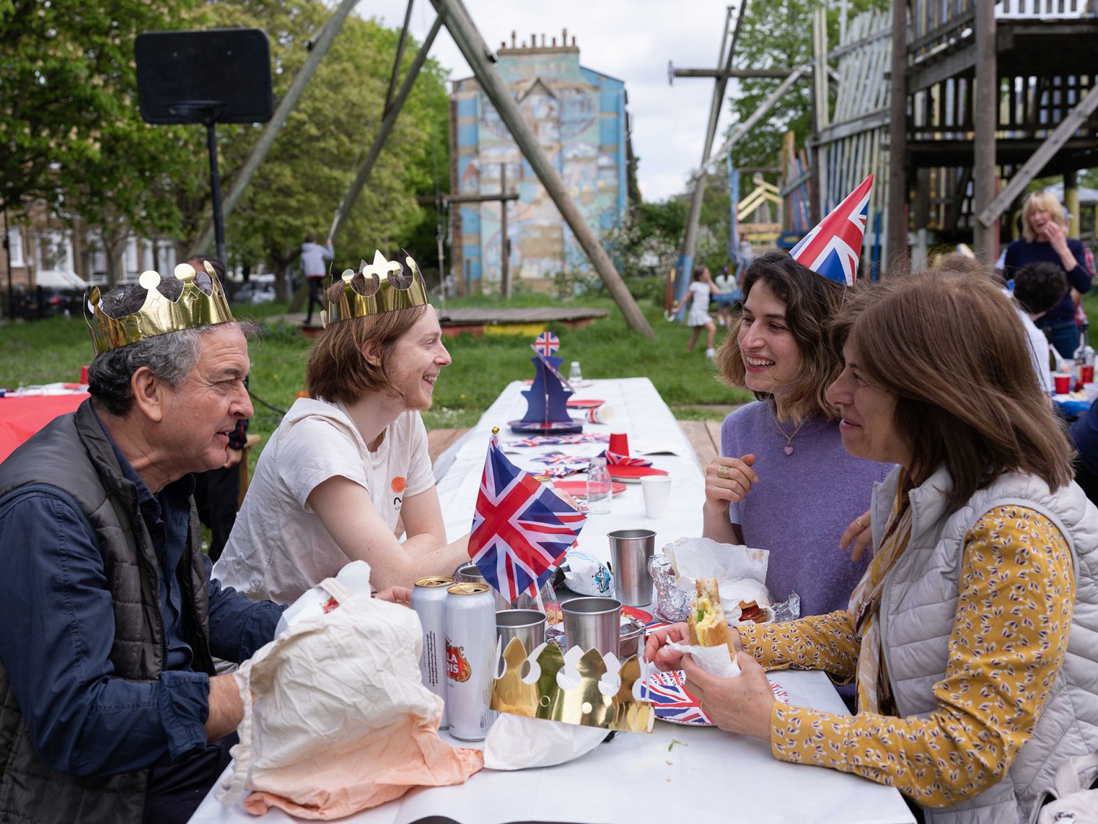 Lucia's parents, David and Maria Jose, came from Spain to visit her and her fiancé, George. "It's great to bring them to our local happenings," Lucia said. "I'm loving the coronation. We've lived in the area for 3 or 4 years, and this community is super welcoming and active and fun."