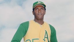 Unknown date and unknown location; USA, FILE PHOTO; Oakland Athletics pitcher Vida Blue (35) poses for a portrait on the field. Mandatory Credit: Malcolm Emmons-USA TODAY Network.