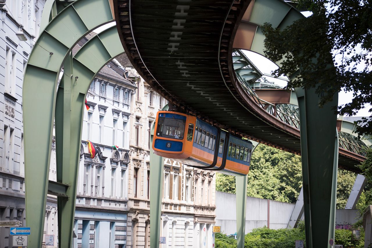 <strong>Wuppertal Schwebebahn, Germany: </strong>Wuppertal is famed for the suspension railway that has whizzed above the streets since 1901. 