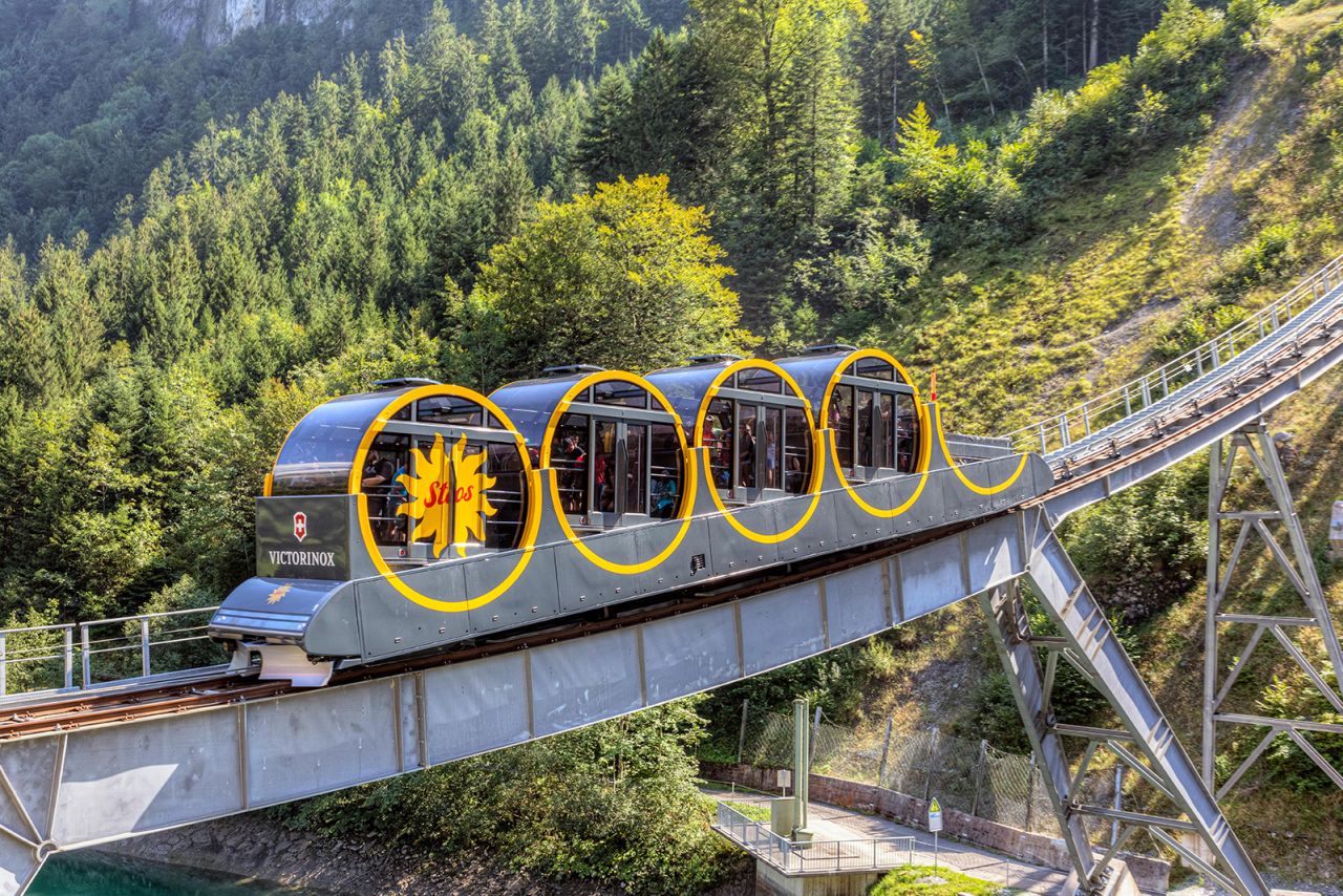 <strong>Stoosbahn, Switzerland: </strong>The world's steepest public railway, the Stoosbahn, opened in 2017 and has quickly become a major attraction. 