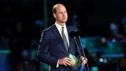 Britain's Prince William, Prince of Wales speaks on stage inside Windsor Castle grounds at the Coronation Concert, in Windsor, west of London on May 7, 2023. - For the first time ever, the East Terrace of Windsor Castle will host a spectacular live concert that will also be seen in over 100 countries around the world. The event will be attended by 20,000 members of the public from across the UK. (Photo by Leon Neal / POOL / AFP) (Photo by LEON NEAL/POOL/AFP via Getty Images)