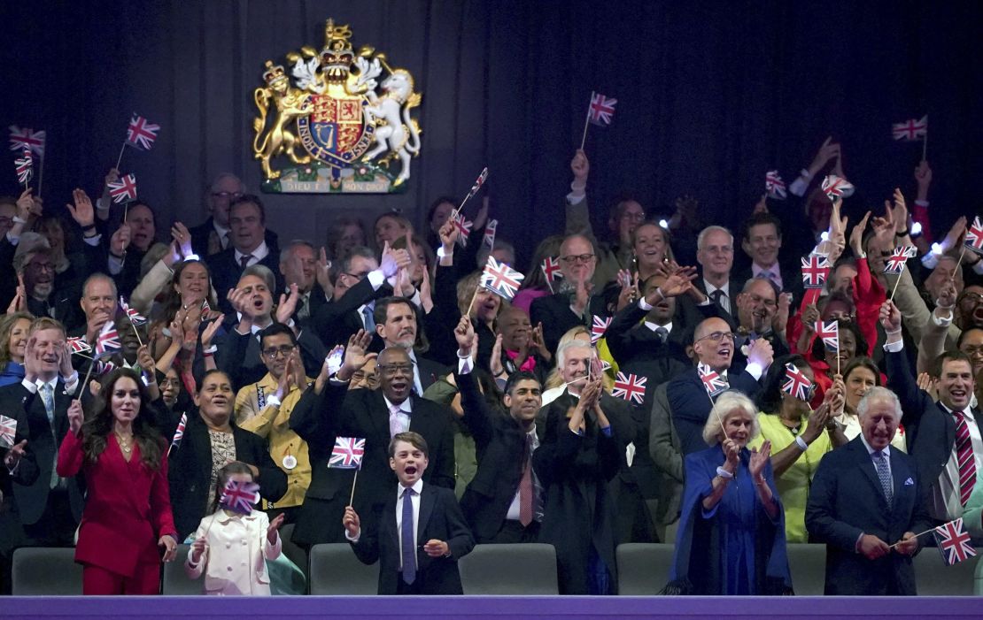 A view of the royal box during the show.