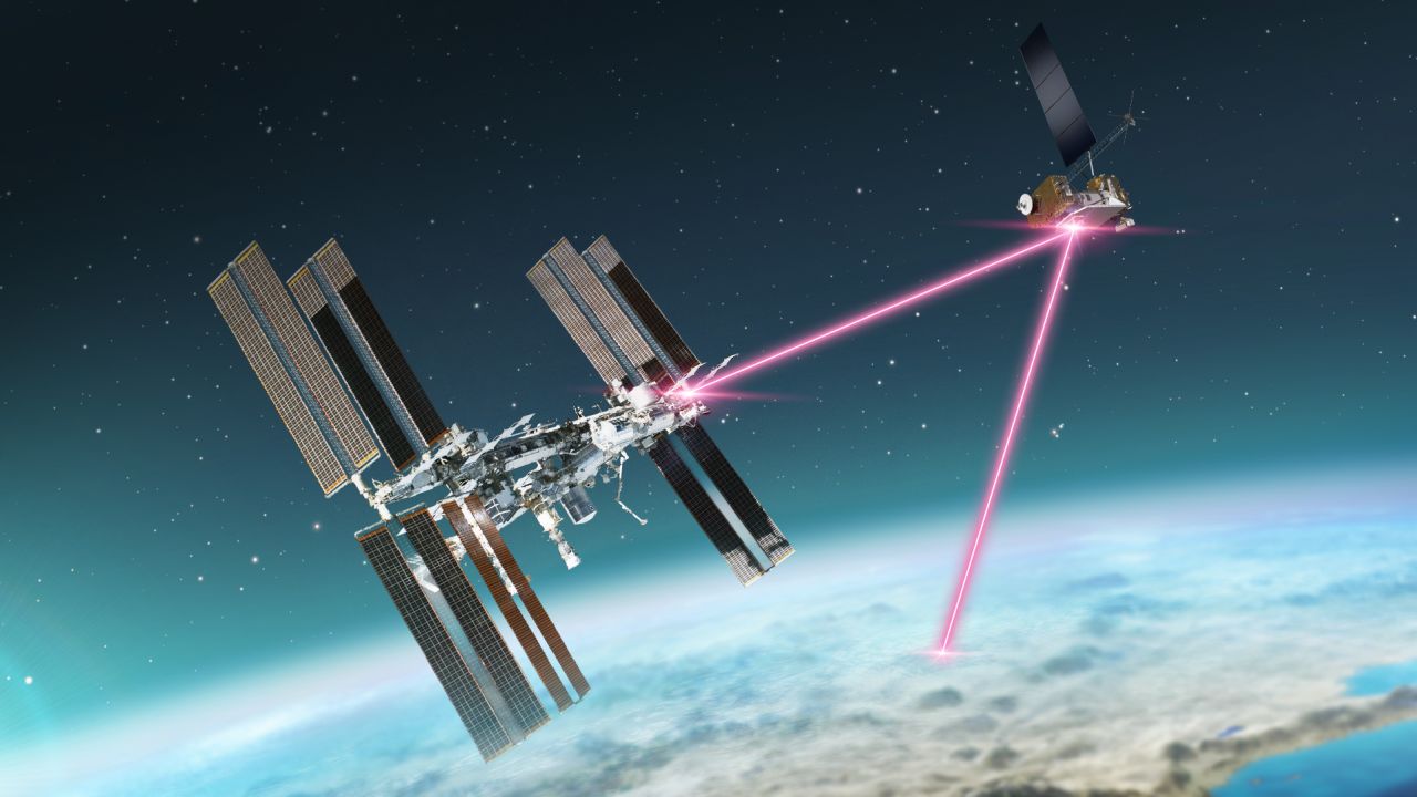 Data from the International Space Station can be gathered by ILLUMA-T and sent to Laser Communications Relay Demonstration before quickly reaching Earth.