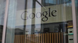 The Google logo is seen on on the company's European headquarters in Dublin. Ireland