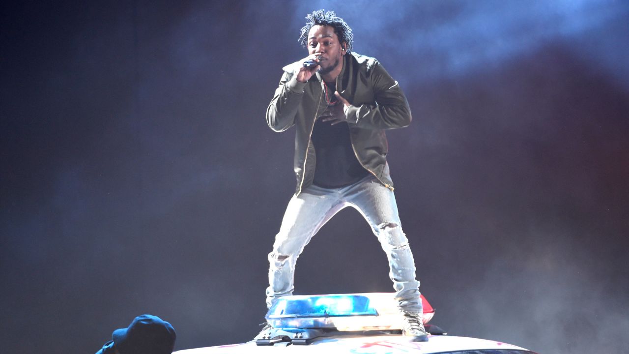 Kendrick Lamar, pictured at the BET Awards in 2015, made a statement with his album 