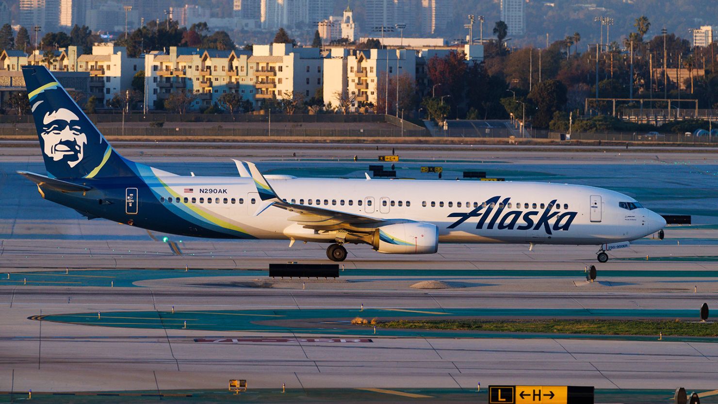 Alaska Airlines taxis at Los Angeles International Airport, Monday, Dec. 12, 2022 in Los Angeles. (Ric Tapia via AP)