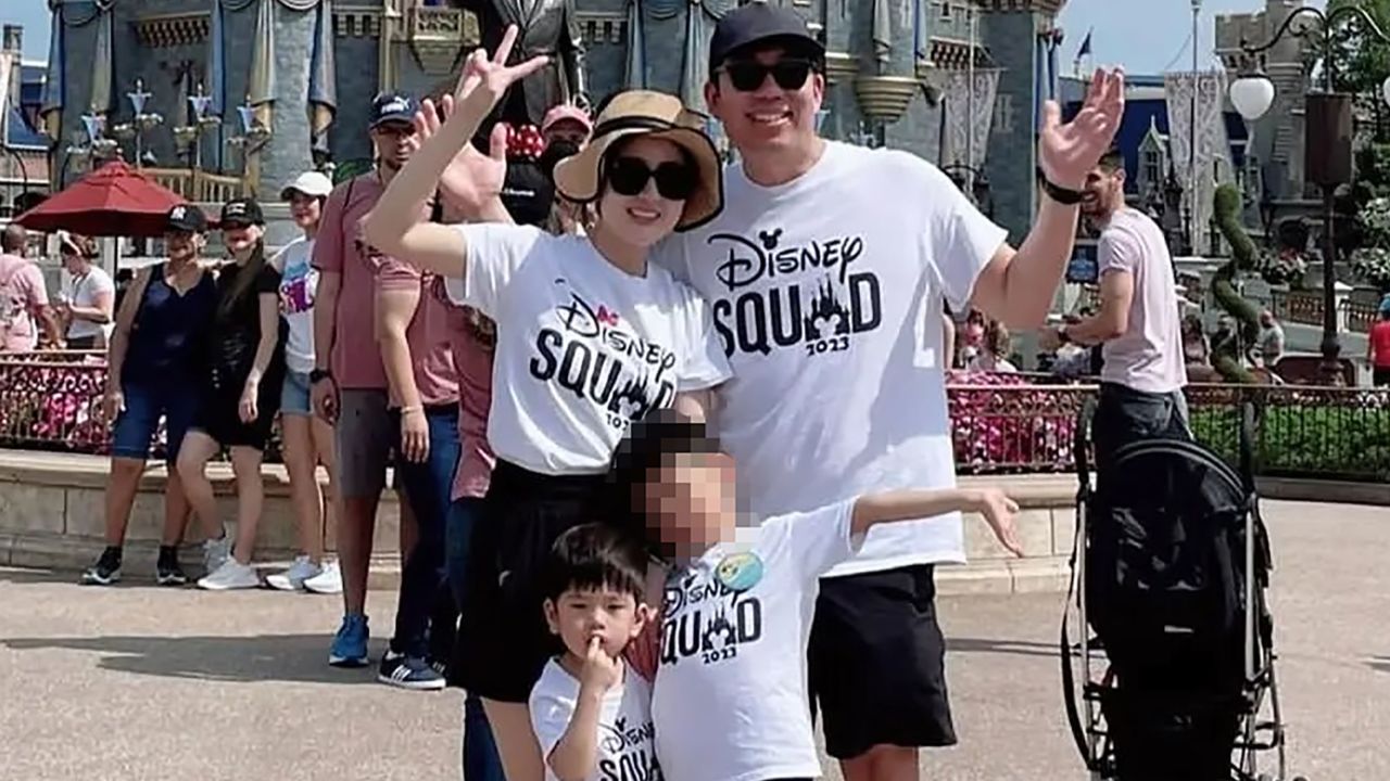 Kang Shin Young, 35, left; her husband, Cho Kyu Song, 37, right; and their 3-year-old son were killed. CNN has blurred their older son's face to protect his identity.