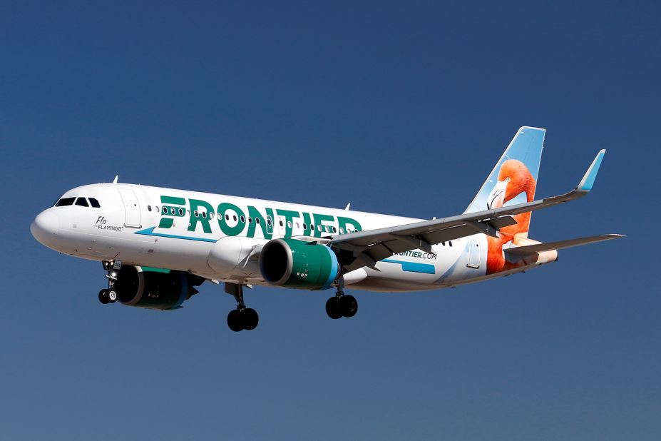 <strong>11. Frontier Airlines: </strong>Rounding out the rankings for economy class passengers is Frontier Airlines.