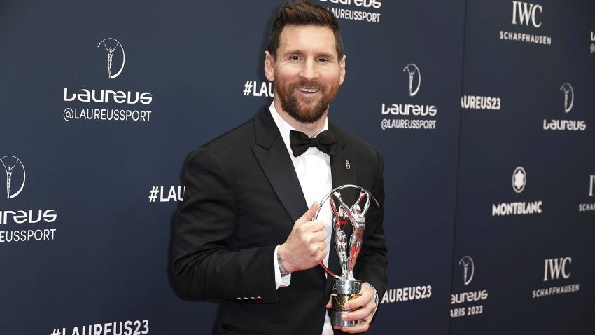 Lionel Messi attends at red carpet during Laureus World Sports Awards at Cour VendÃ'me , Paris, France, On May 08 2023.//03PARIENTE_0953153/Credit:JP PARIENTE/SIPA/2305091004 (Sipa via AP Images)