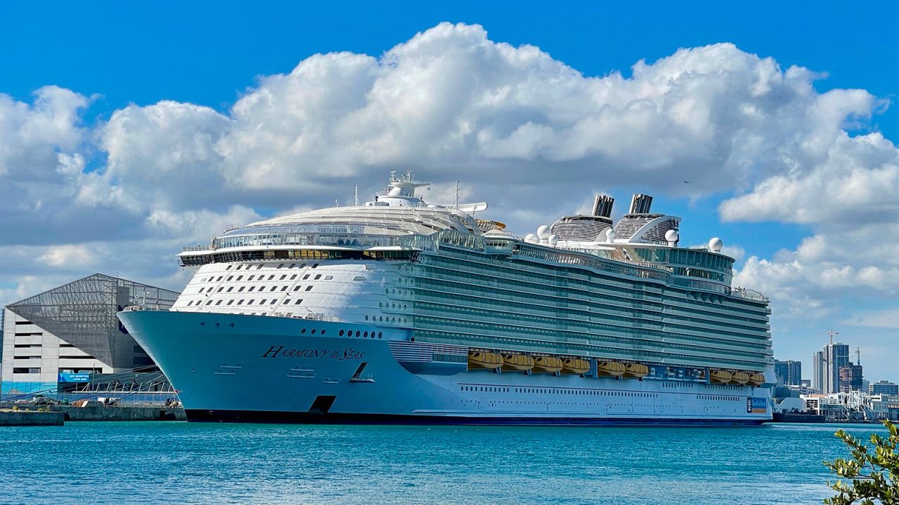 Royal Caribbean's Harmony of the Seas is seen here in a 2020 file photo.